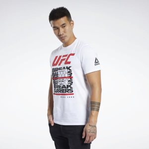 Reebok UFC FG Capsule T Shirt Herren - Weiß - DE 921-SKN